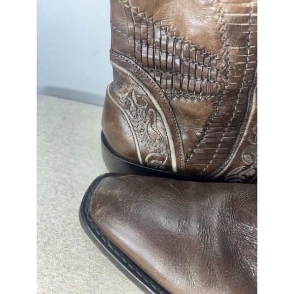 Mark Nason Men’s Cipher Ebroidered Brown Leather Boots Italy Size 11.5 67527 - Picture 5 of 15